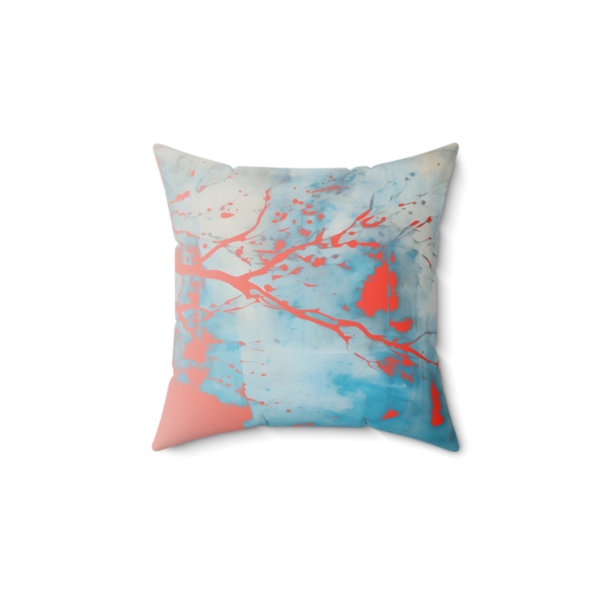Tender Unfolding - Faux Suede Throw Pillow