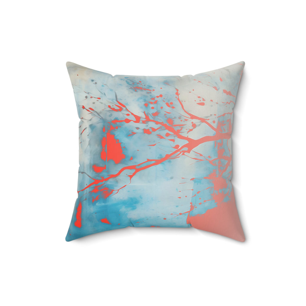 Tender Unfolding - Faux Suede Throw Pillow