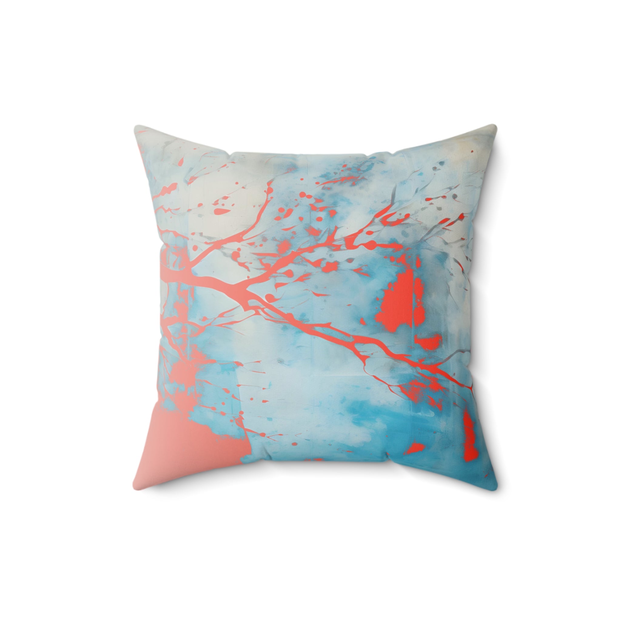 Tender Unfolding - Faux Suede Throw Pillow