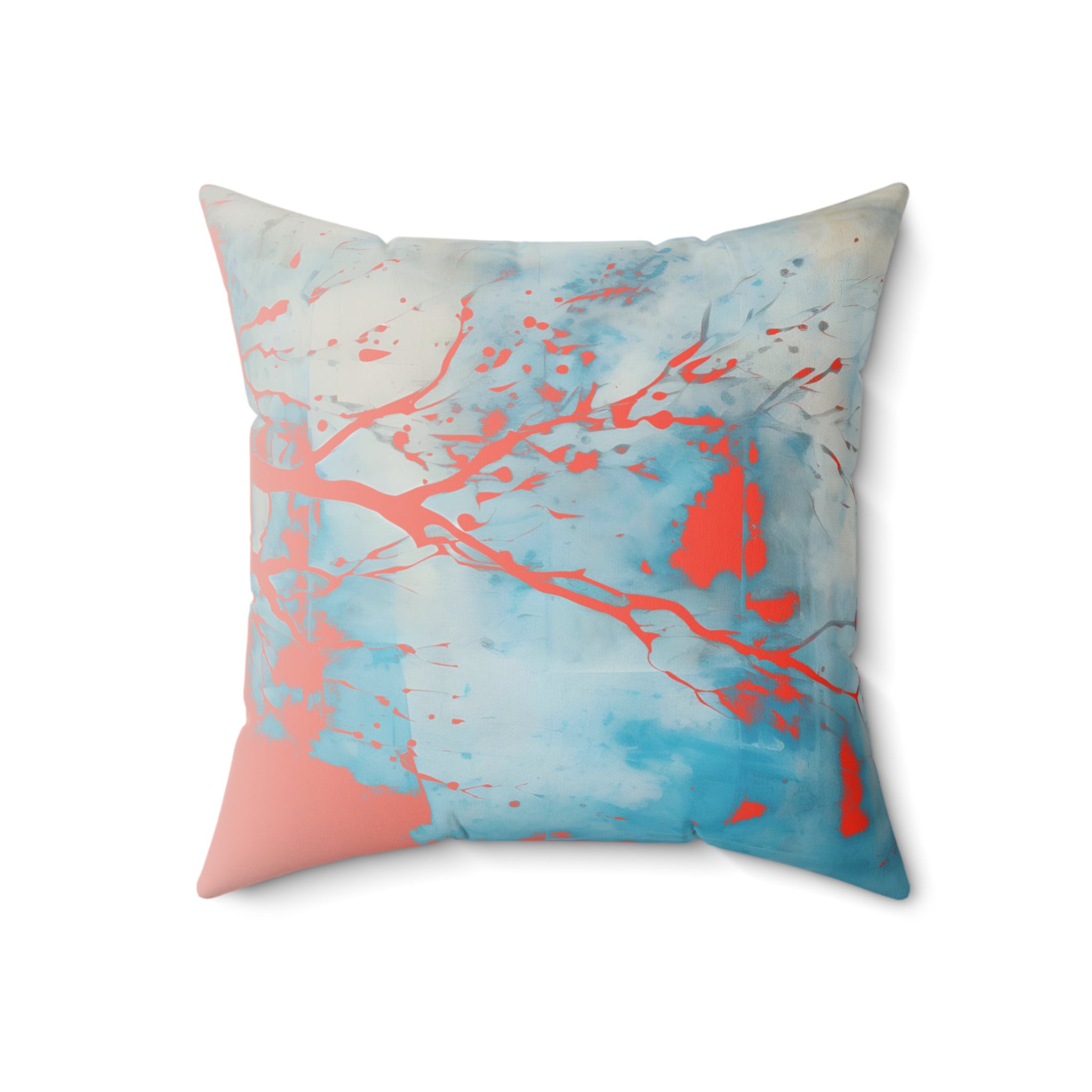 Tender Unfolding - Faux Suede Throw Pillow