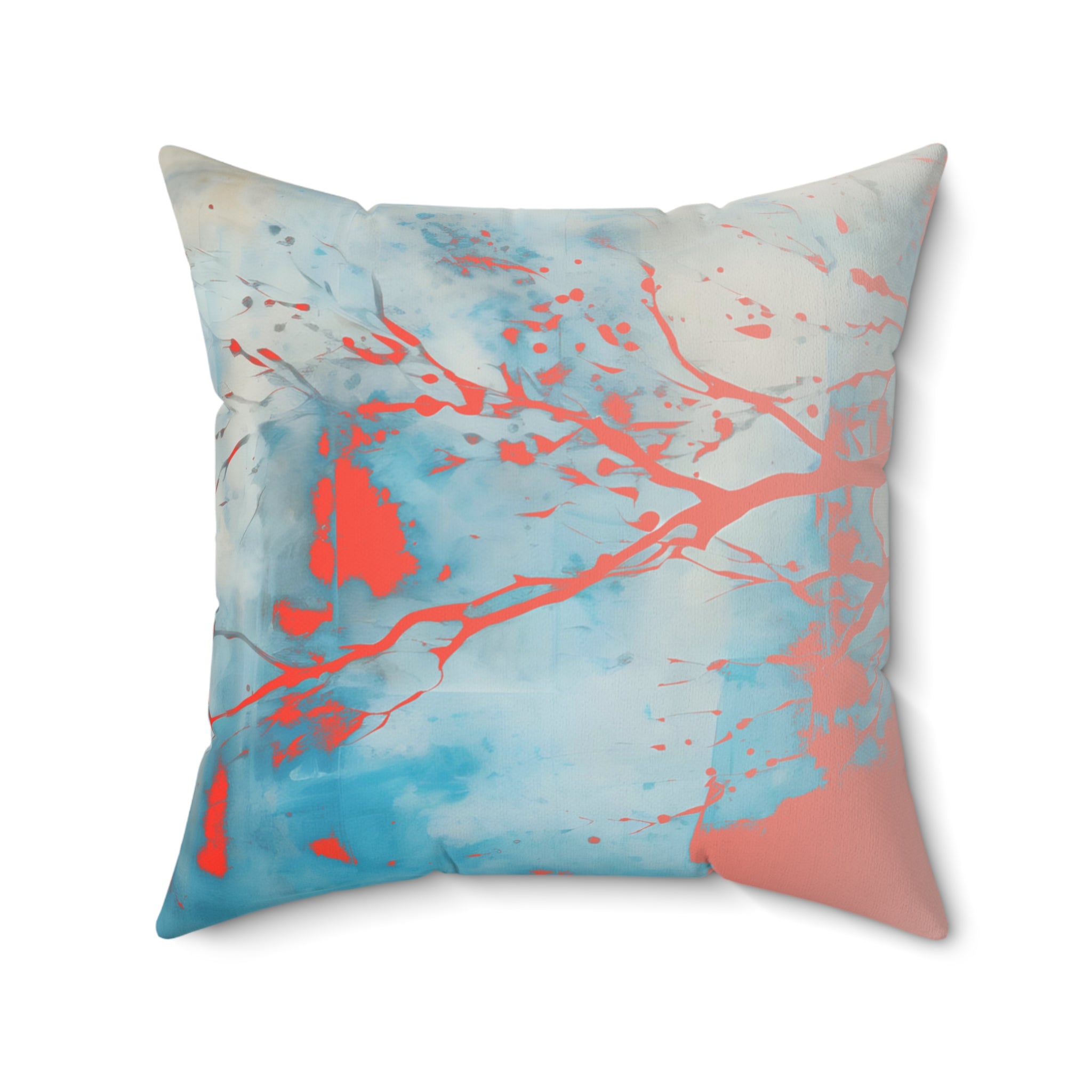 Tender Unfolding - Faux Suede Throw Pillow
