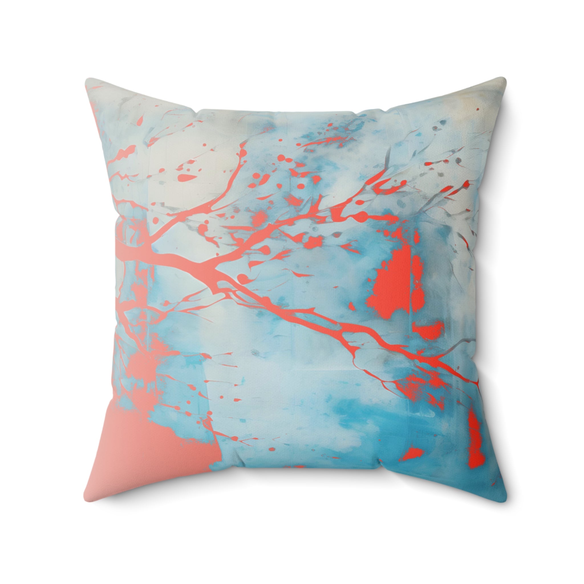 Tender Unfolding - Faux Suede Throw Pillow