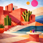 Terracotta Afterglow - Beach Towel