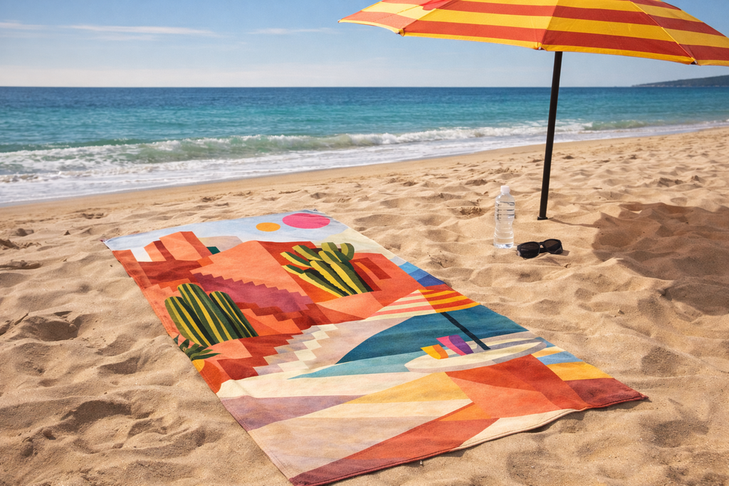 Terracotta Afterglow - Beach Towel