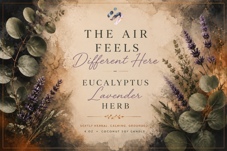 The Air Feels Different Here - Eucalyptus + Lavender Soy Candle Jar