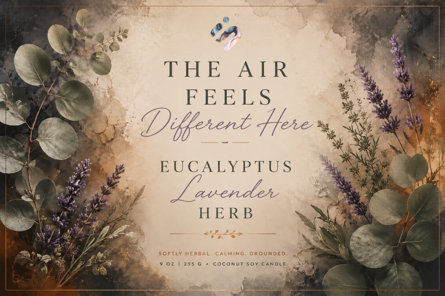 The Air Feels Different Here - Eucalyptus + Lavender Soy Candle Jar