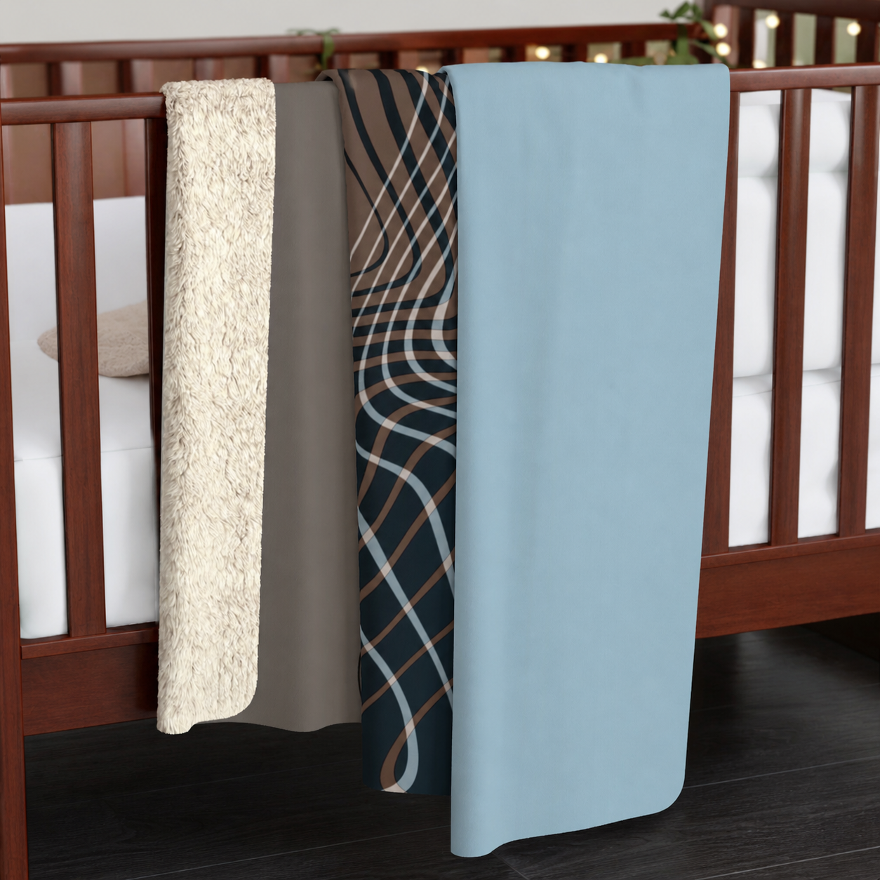 The Contour - Sherpa Fleece Throw Blanket