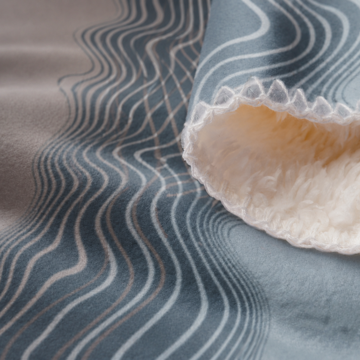 The Contour - Sherpa Fleece Throw Blanket