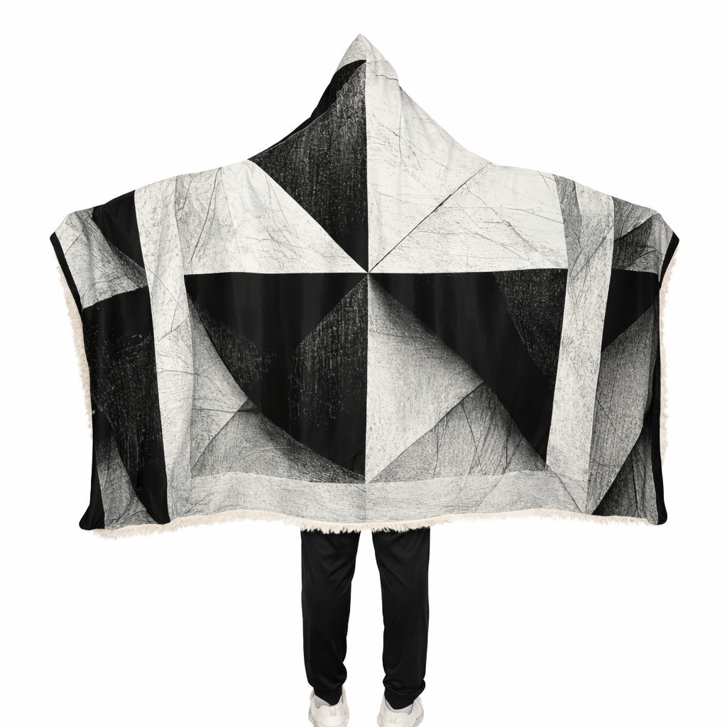 The Gentle Grid - Hooded Sherpa Blanket