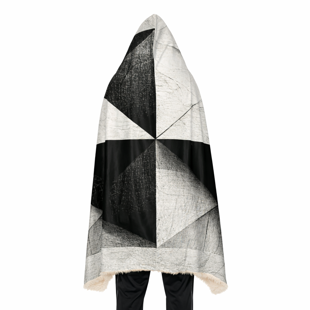 The Gentle Grid - Hooded Sherpa Blanket