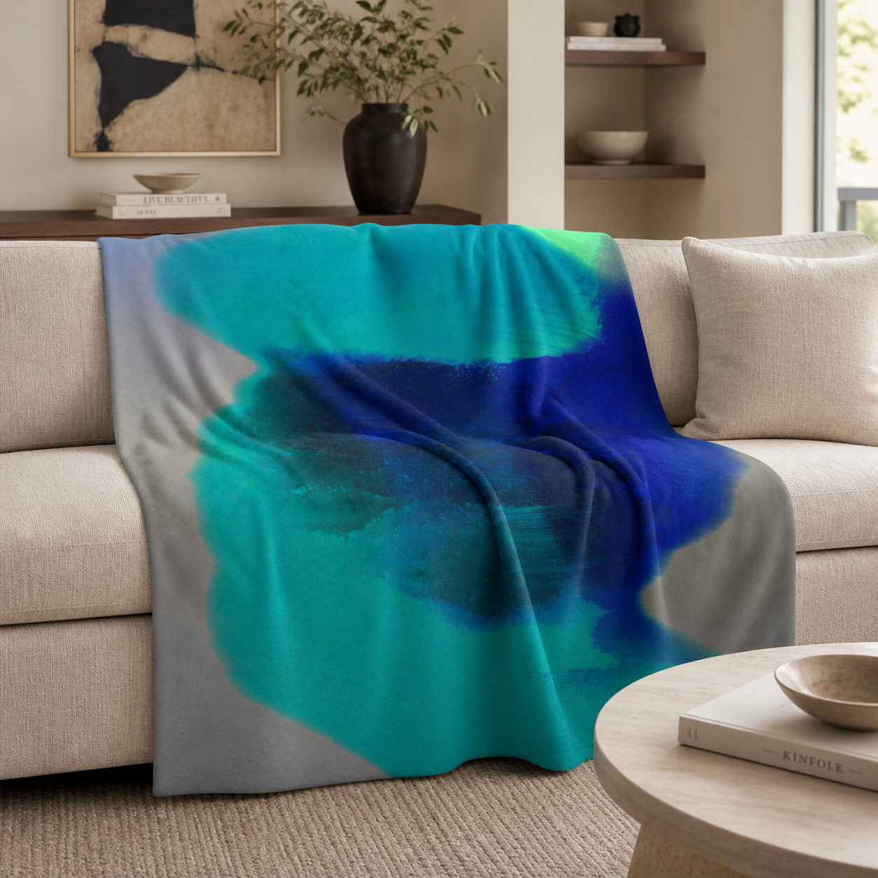 The Undertow - Sherpa Fleece Throw Blanket