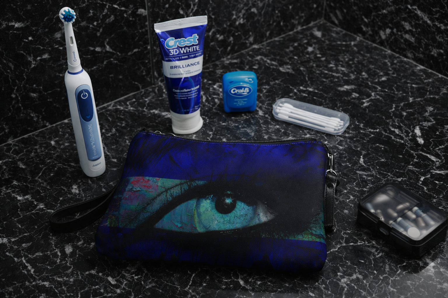 The Watchful Exit - Leather Accessories Bag