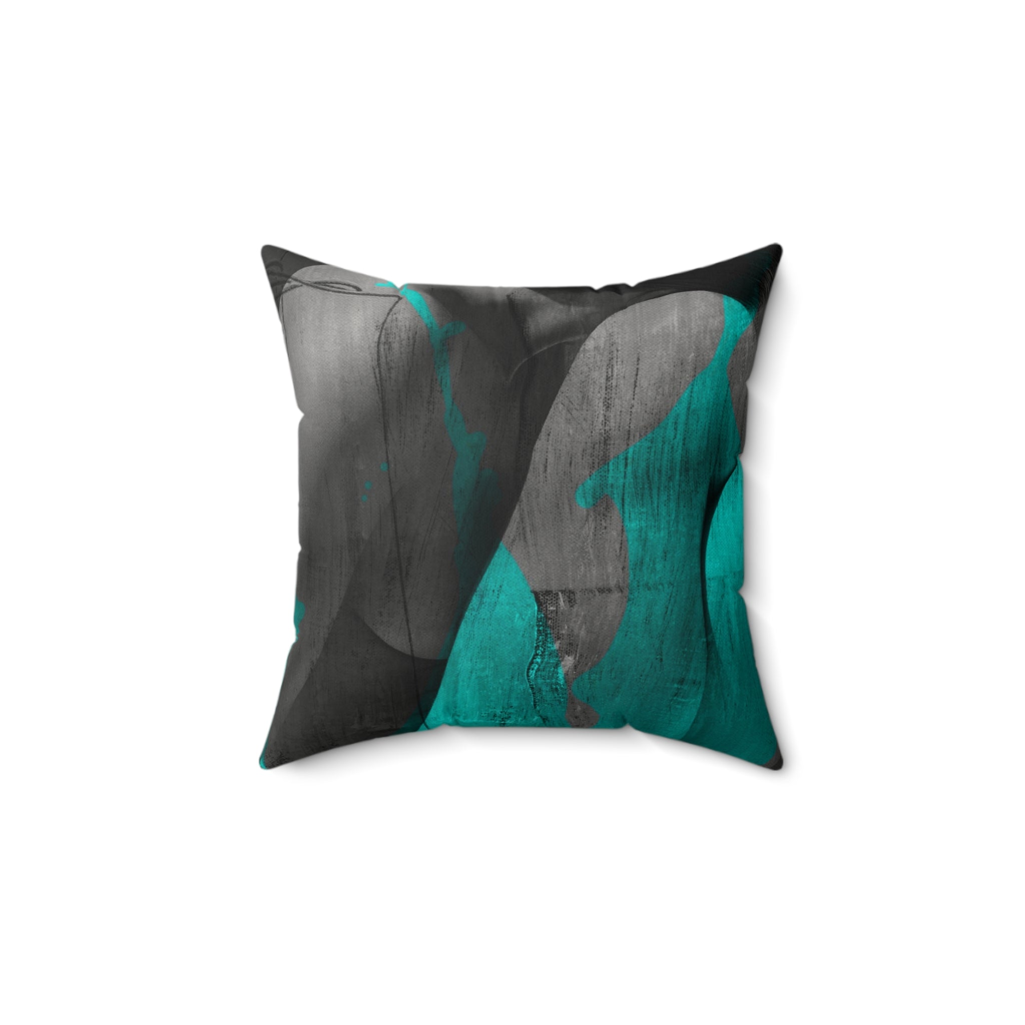 Torqued - Faux Suede Throw Pillow