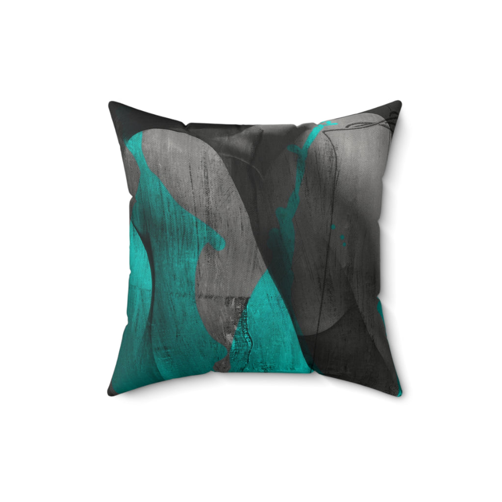 Torqued - Faux Suede Throw Pillow