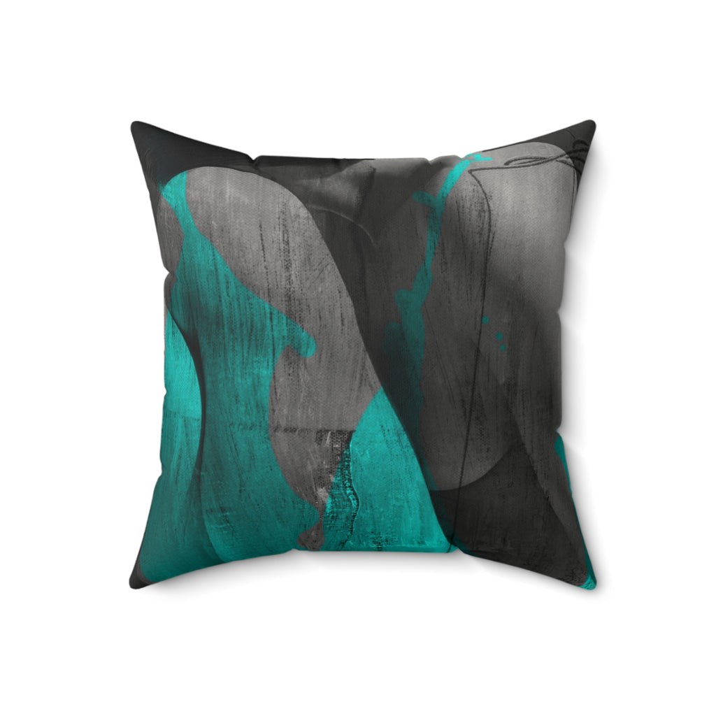 Torqued - Faux Suede Throw Pillow