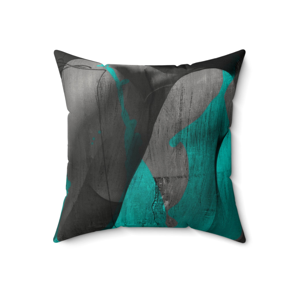 Torqued - Faux Suede Throw Pillow