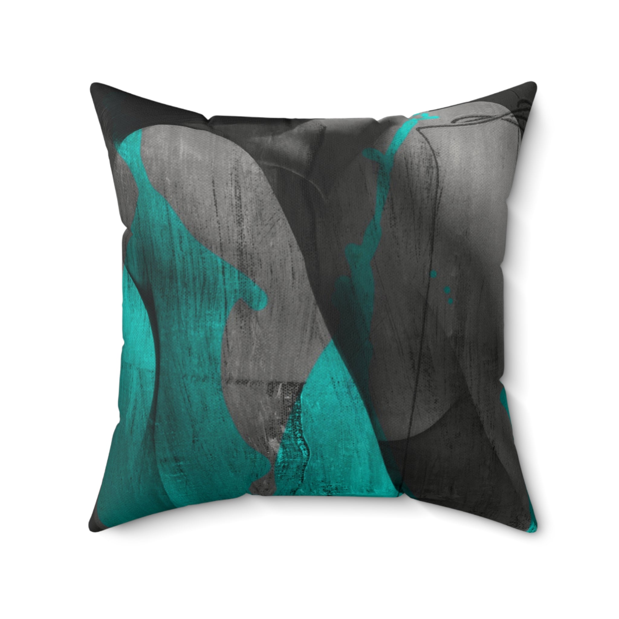Torqued - Faux Suede Throw Pillow