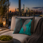 Torqued - Faux Suede Throw Pillow