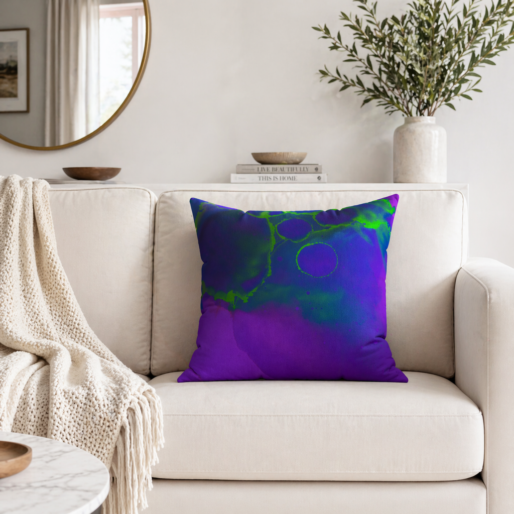 Toxic Glow-Up - Faux Suede Throw Pillow