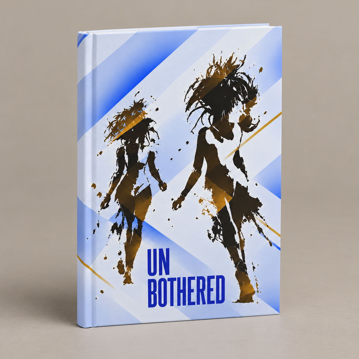 Unbothered hardcover journal front on warm greige background