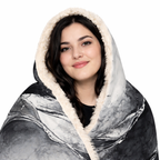 Veins of Winter - Hooded Sherpa Blanket