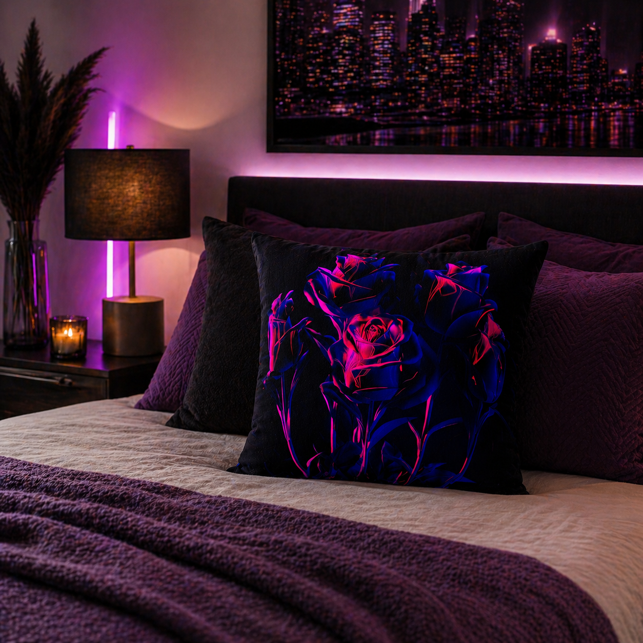 Velvet Voltage - Throw Pillow