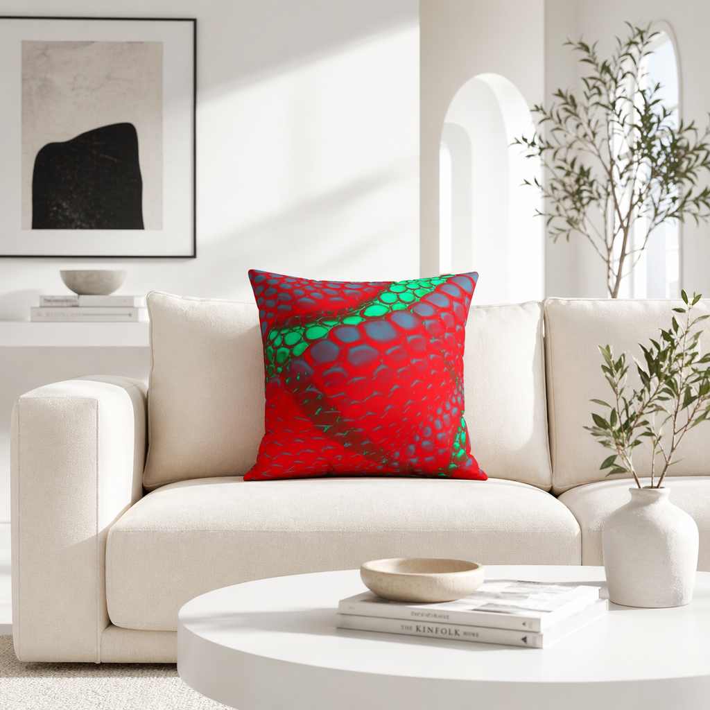 Venomous Kiss - Faux Suede Throw Pillow