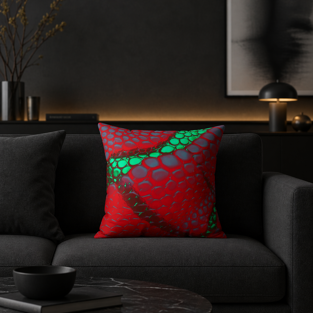 Venomous Kiss - Faux Suede Throw Pillow