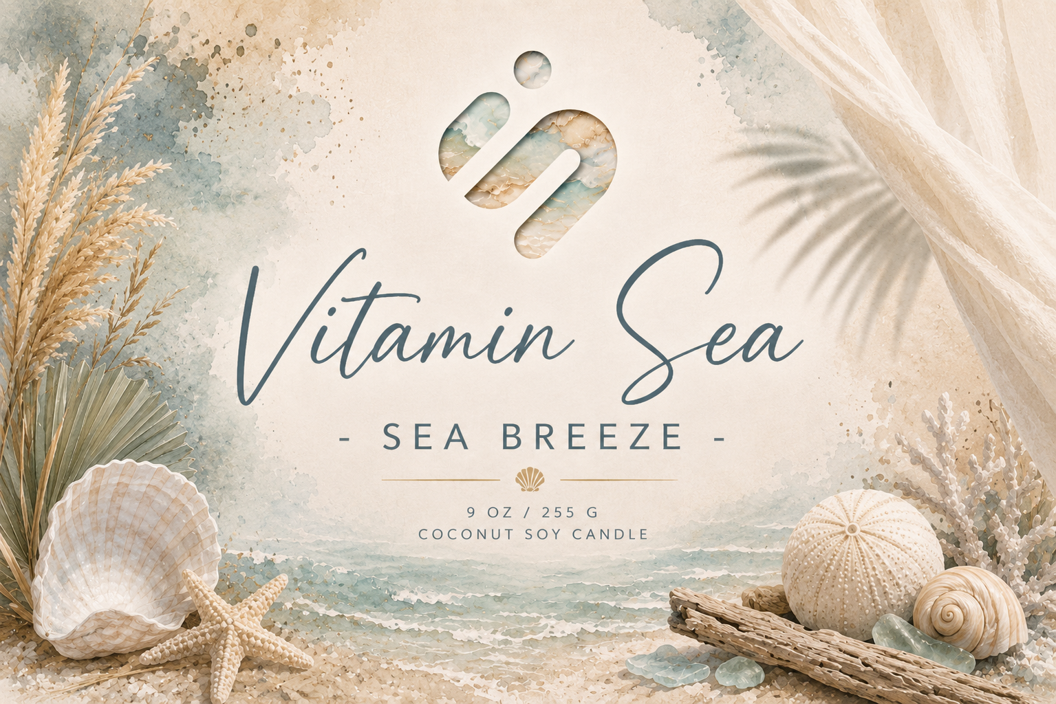 Vitamin Sea - Sea Breeze Scented Soy Candle Jar