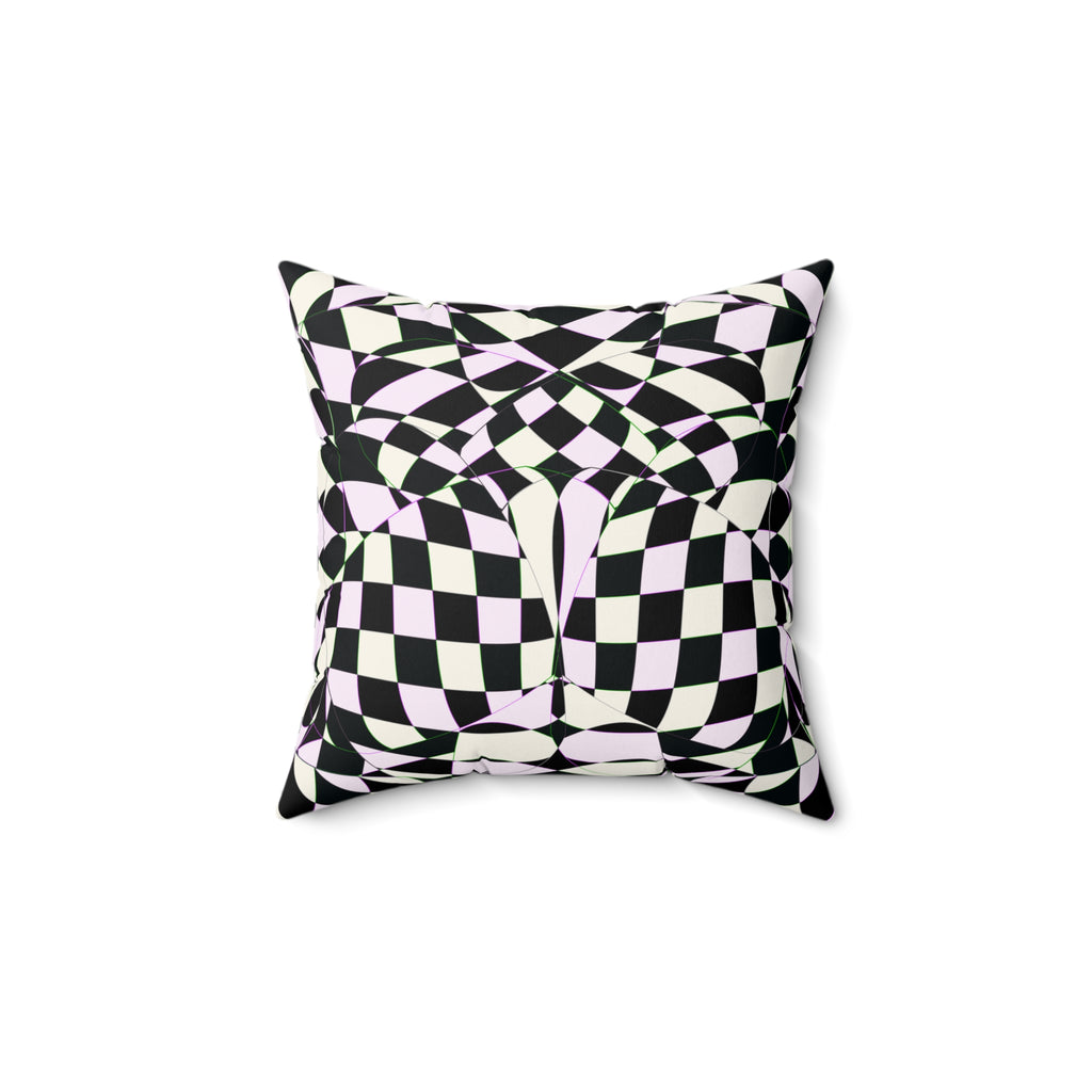 Warped Crown - Faux Suede Throw Pillow