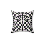 Warped Crown - Faux Suede Throw Pillow