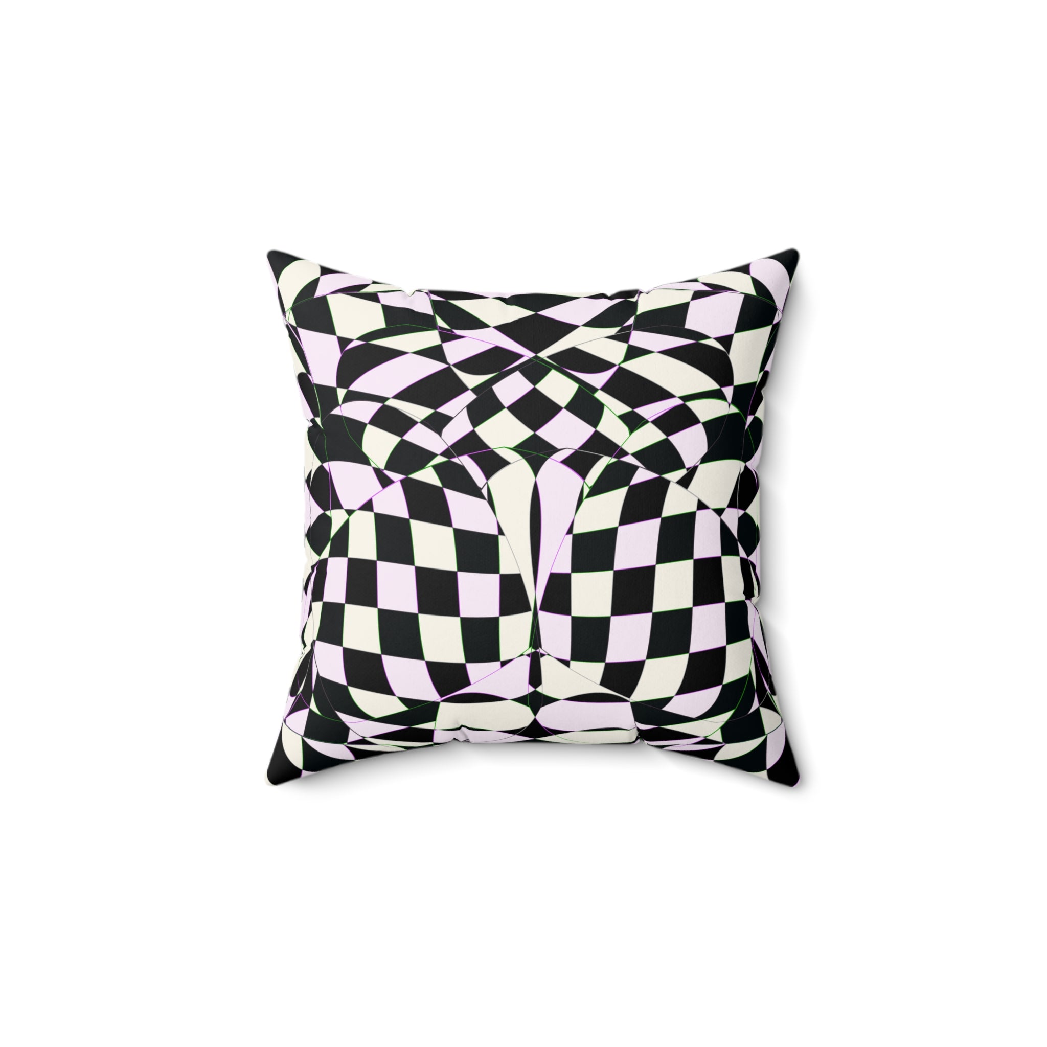 Warped Crown - Faux Suede Throw Pillow