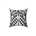 Warped Crown - Faux Suede Throw Pillow