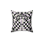Warped Crown - Faux Suede Throw Pillow