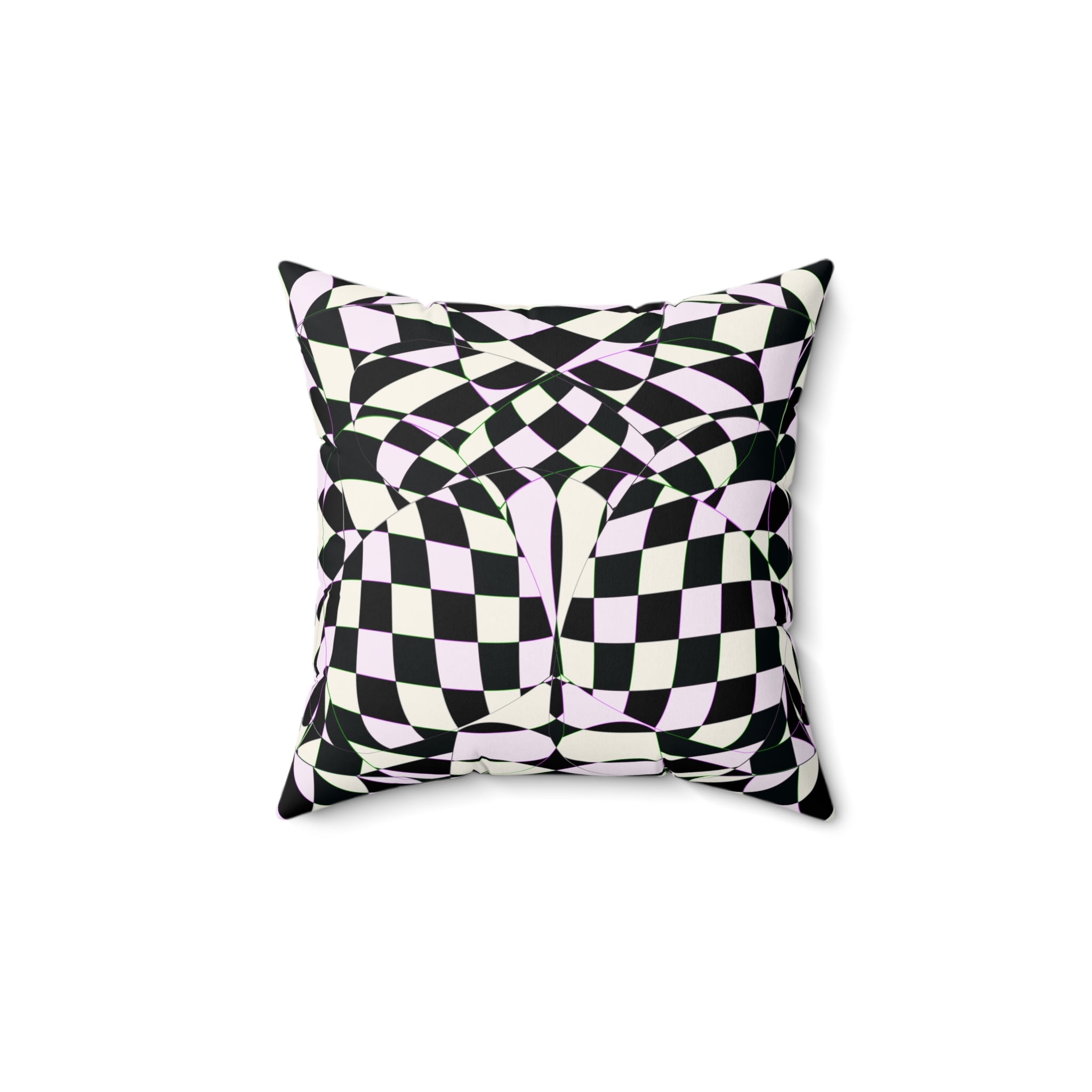 Warped Crown - Faux Suede Throw Pillow