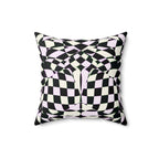 Warped Crown - Faux Suede Throw Pillow