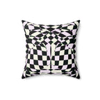Warped Crown - Faux Suede Throw Pillow