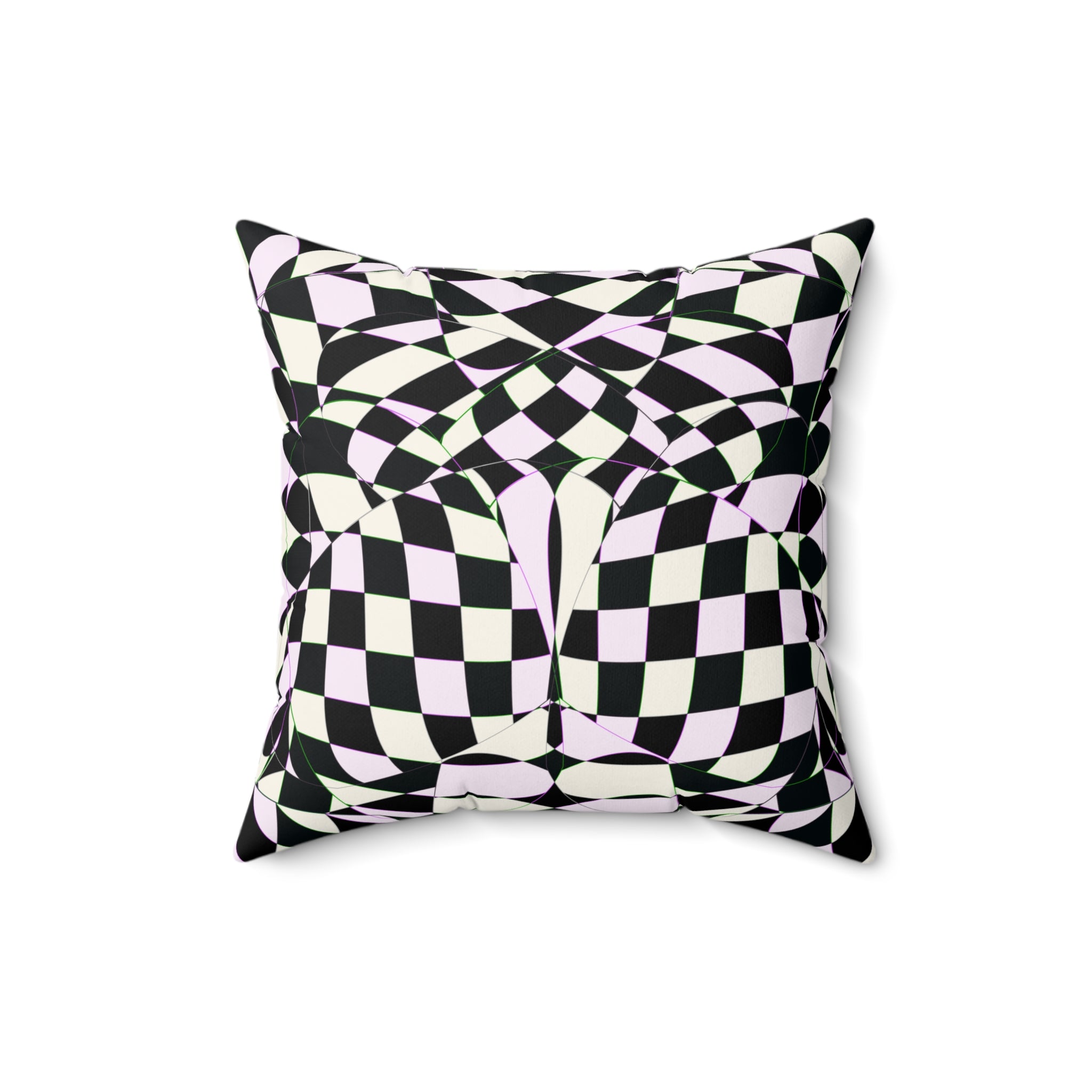 Warped Crown - Faux Suede Throw Pillow