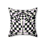 Warped Crown - Faux Suede Throw Pillow