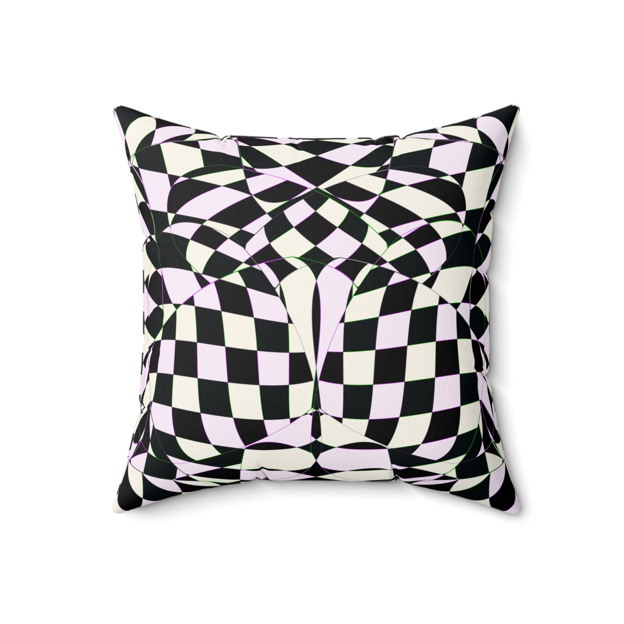 Warped Crown - Faux Suede Throw Pillow