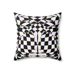 Warped Crown - Faux Suede Throw Pillow