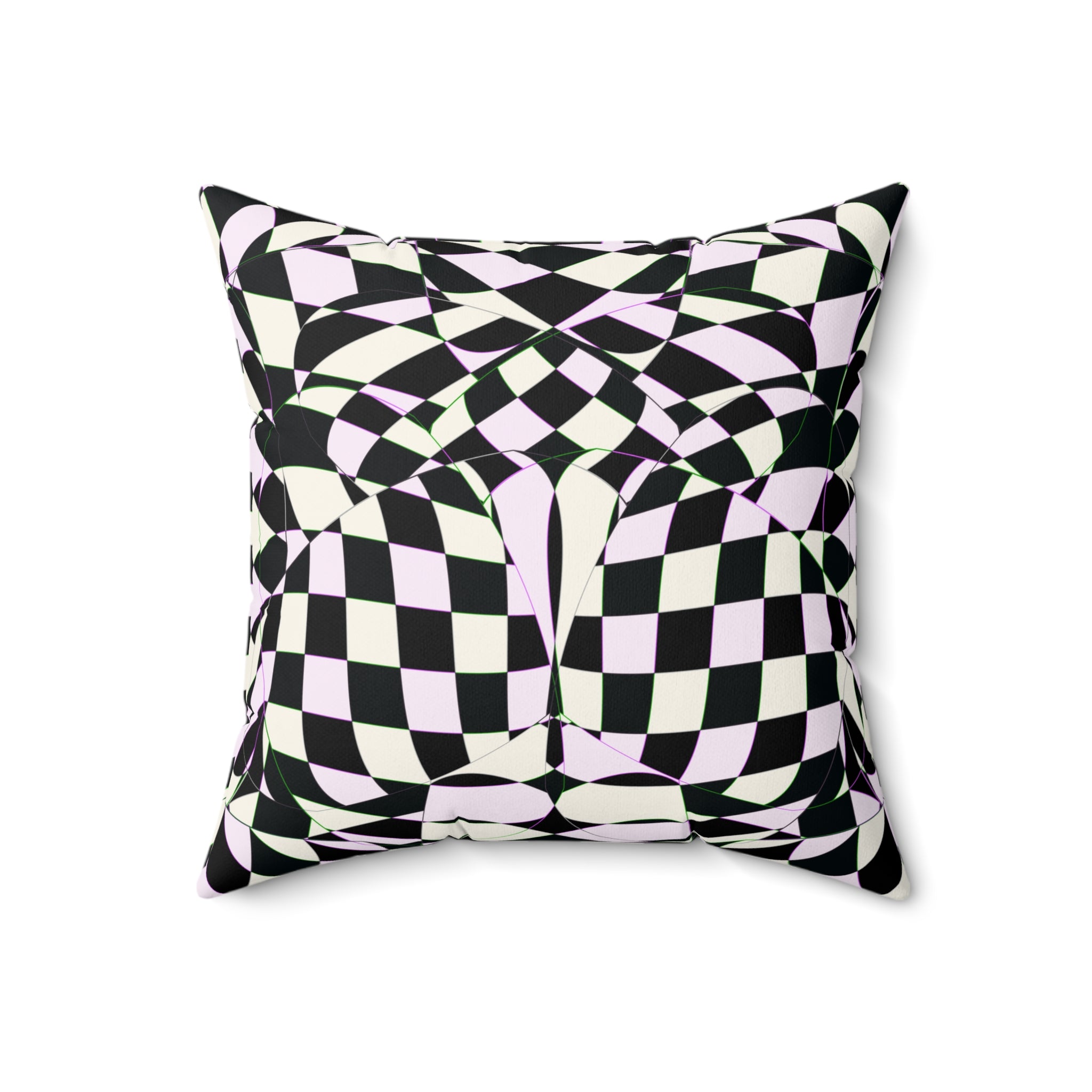 Warped Crown - Faux Suede Throw Pillow