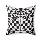 Warped Crown - Faux Suede Throw Pillow