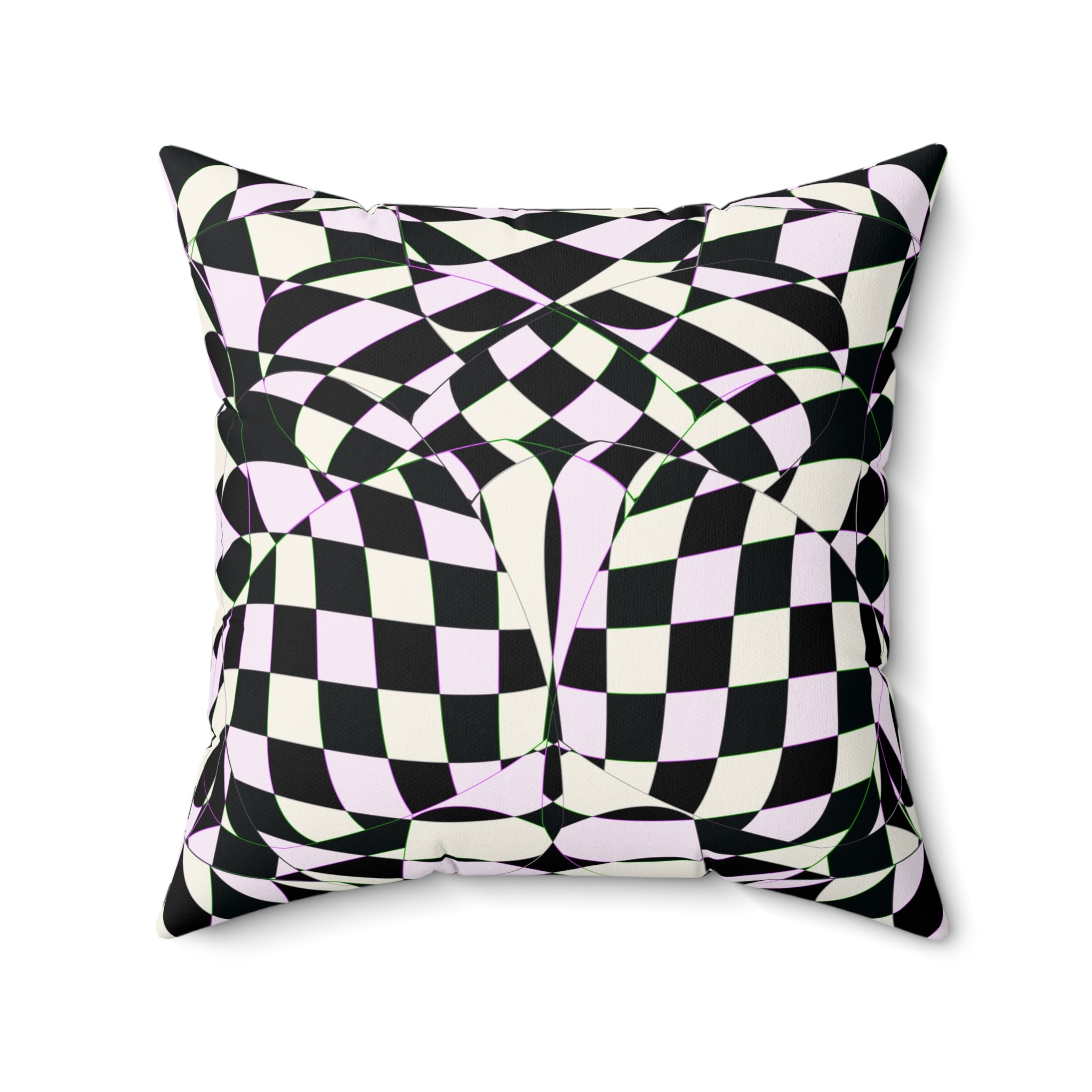Warped Crown - Faux Suede Throw Pillow