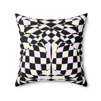 Warped Crown - Faux Suede Throw Pillow