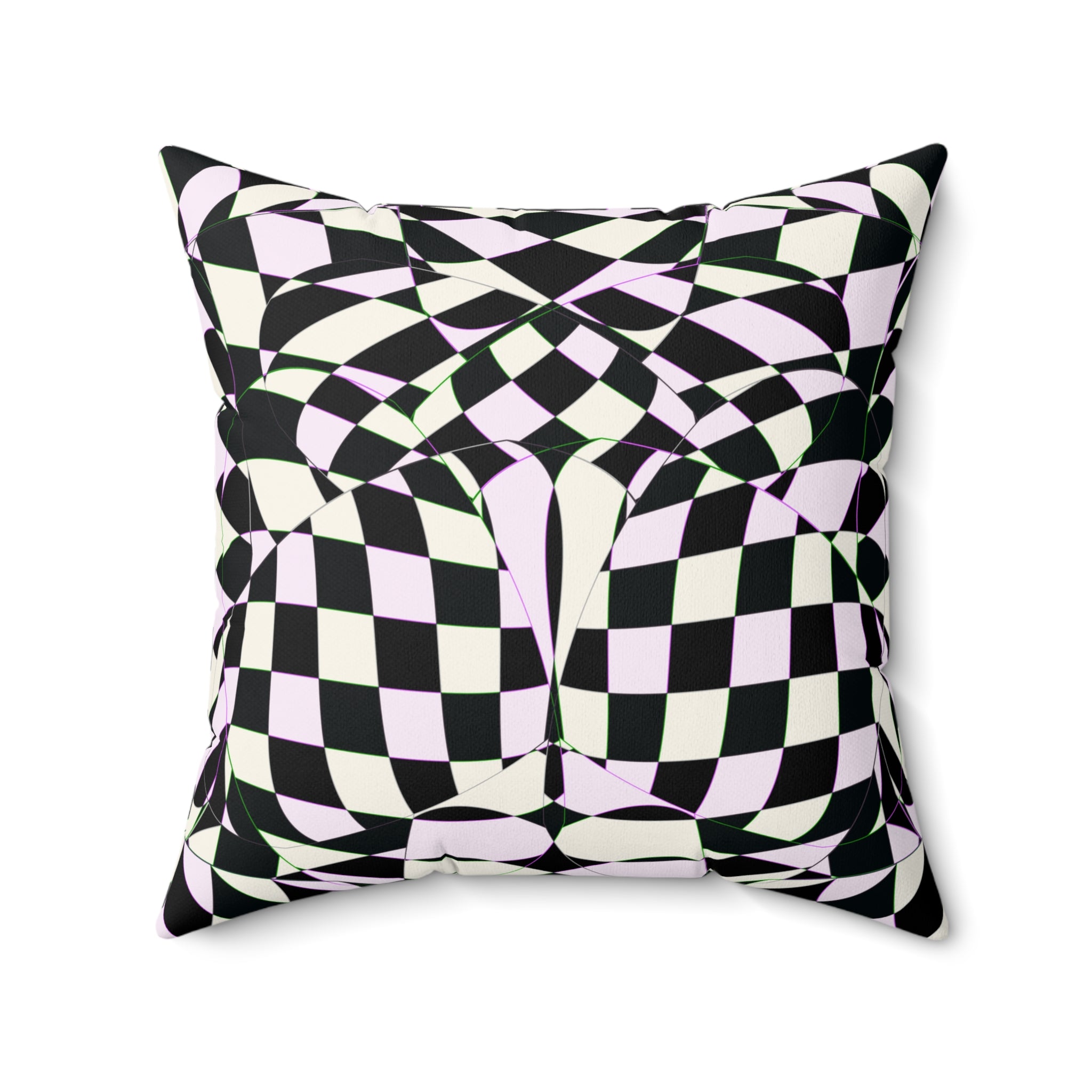 Warped Crown - Faux Suede Throw Pillow