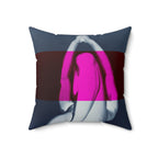 We Pray With Our Bodies - Faux Suede Throw Pillow