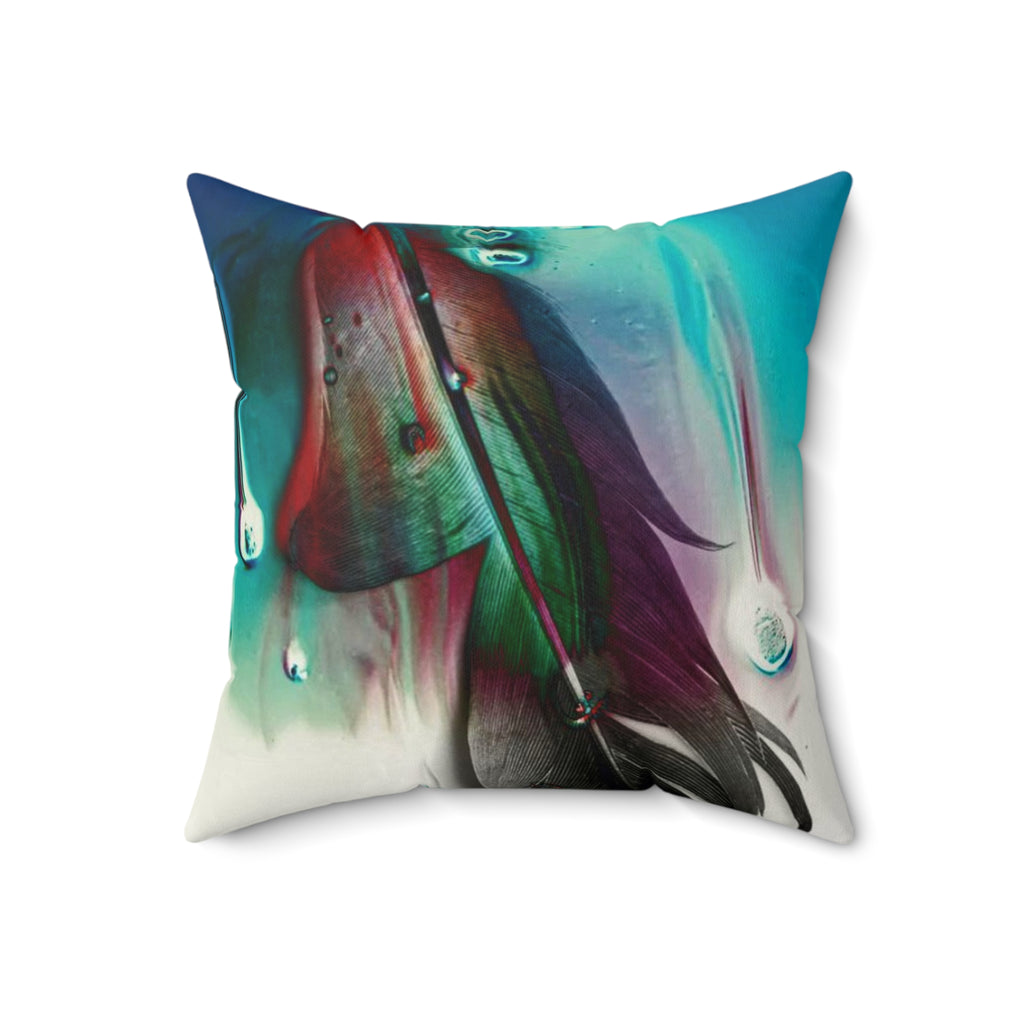 Weightless Resilience - Faux Suede Throw Pillow