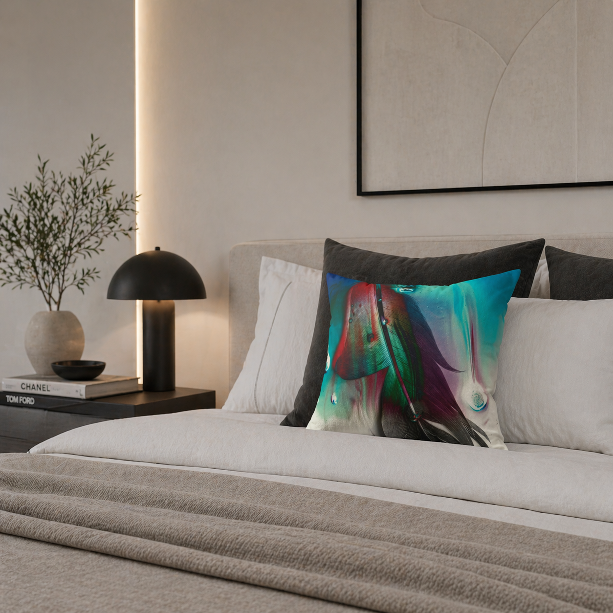Weightless Resilience - Faux Suede Throw Pillow