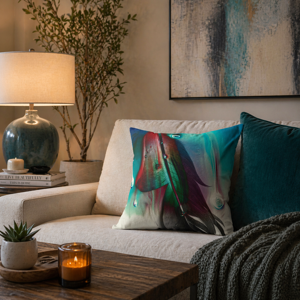 Weightless Resilience - Faux Suede Throw Pillow